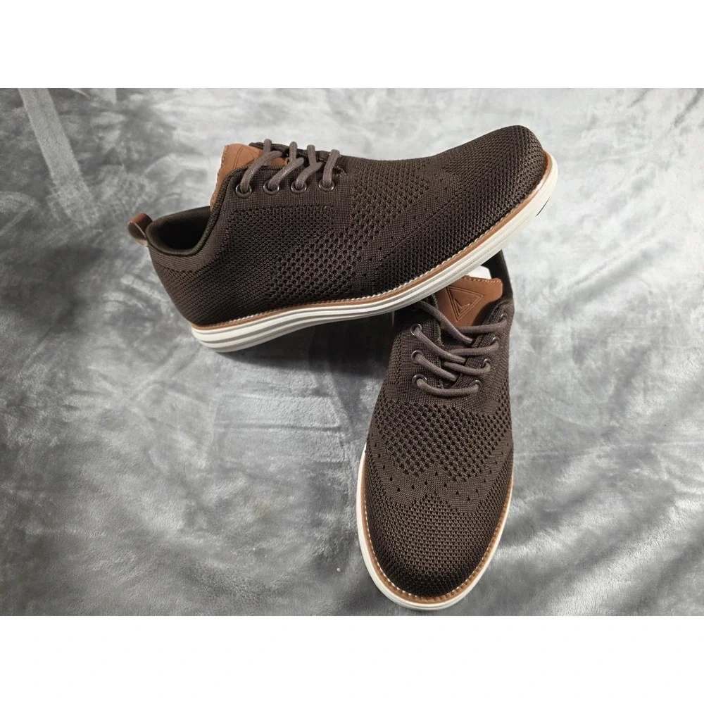 NEW Vance Co. Ezra Tru Comfort Foam Knit Wingtip Casual Dress Shoes US 7.5 Brown